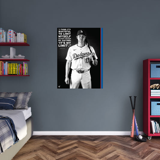 Los Angeles Dodgers: Shohei Ohtani Inspirational Poster        - Officially Licensed MLB Removable     Adhesive Decal