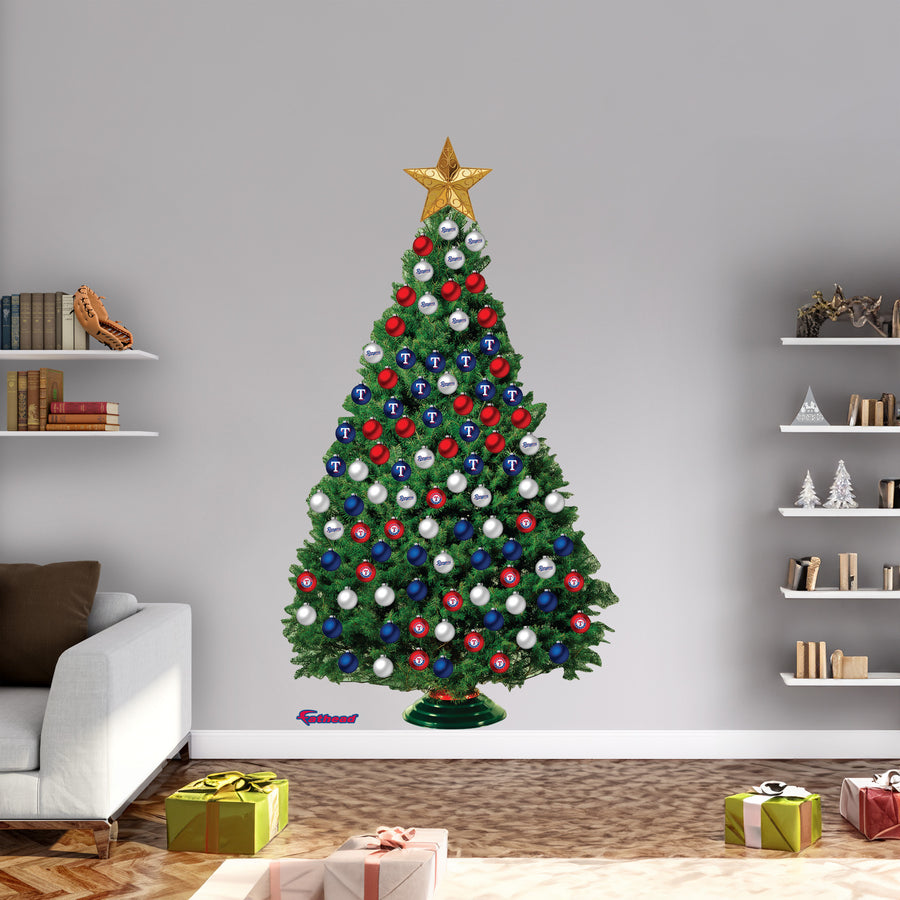 Texas Rangers - Decorate Your Own Christmas Tree - Official MLB - Reusable Vinyl Wall Decals
