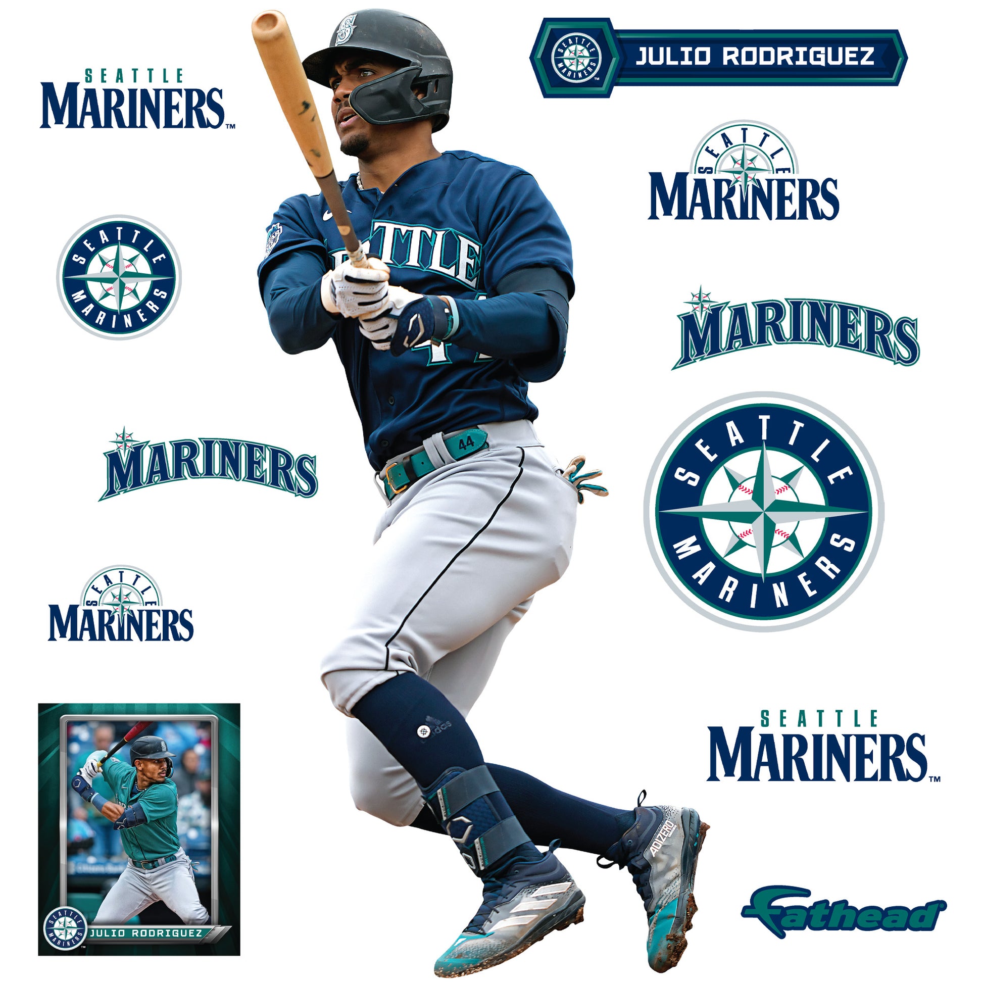 Official Julio Rodriguez 44 Seattle Mariners Baseball Signature