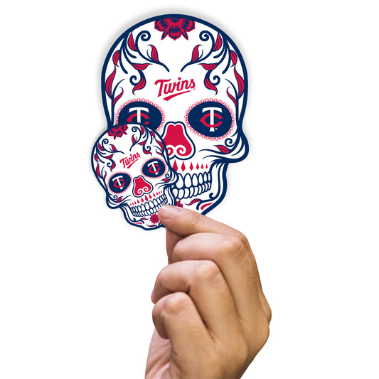 Minnesota Twins:   Skull Minis        - Officially Licensed MLB Removable     Adhesive Decal