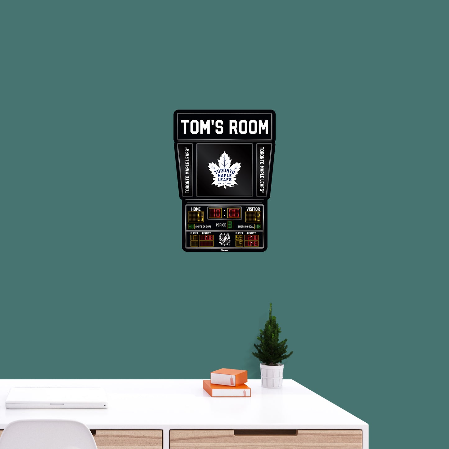 Toronto Maple Leafs: Scoreboard Personalized Name        - Officially Licensed NHL Removable     Adhesive Decal
