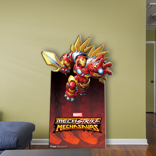 Mech Strike: Mechasaurs: Iron Man Life-Size   Foam Core Cutout  - Officially Licensed Marvel    Stand Out