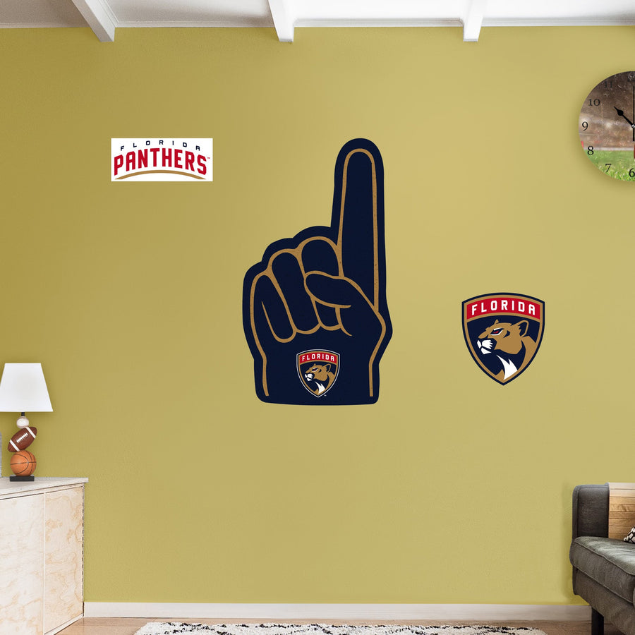 Florida Panthers - RealBig Foam Finger Collection - Official NHL - Reusable Vinyl Wall Decals
