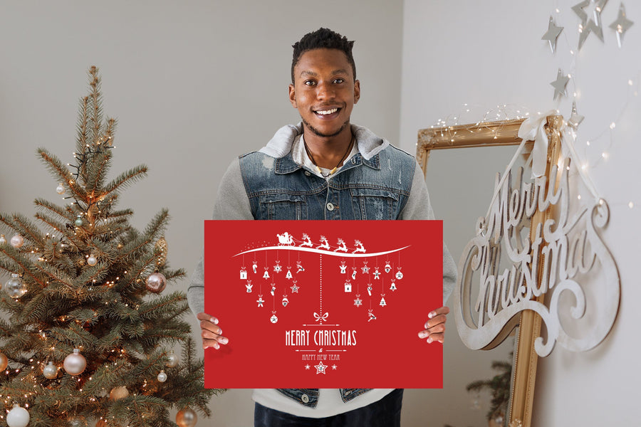 Calendars:  Red Holiday Calendar        -      Dry Erase Foam Core