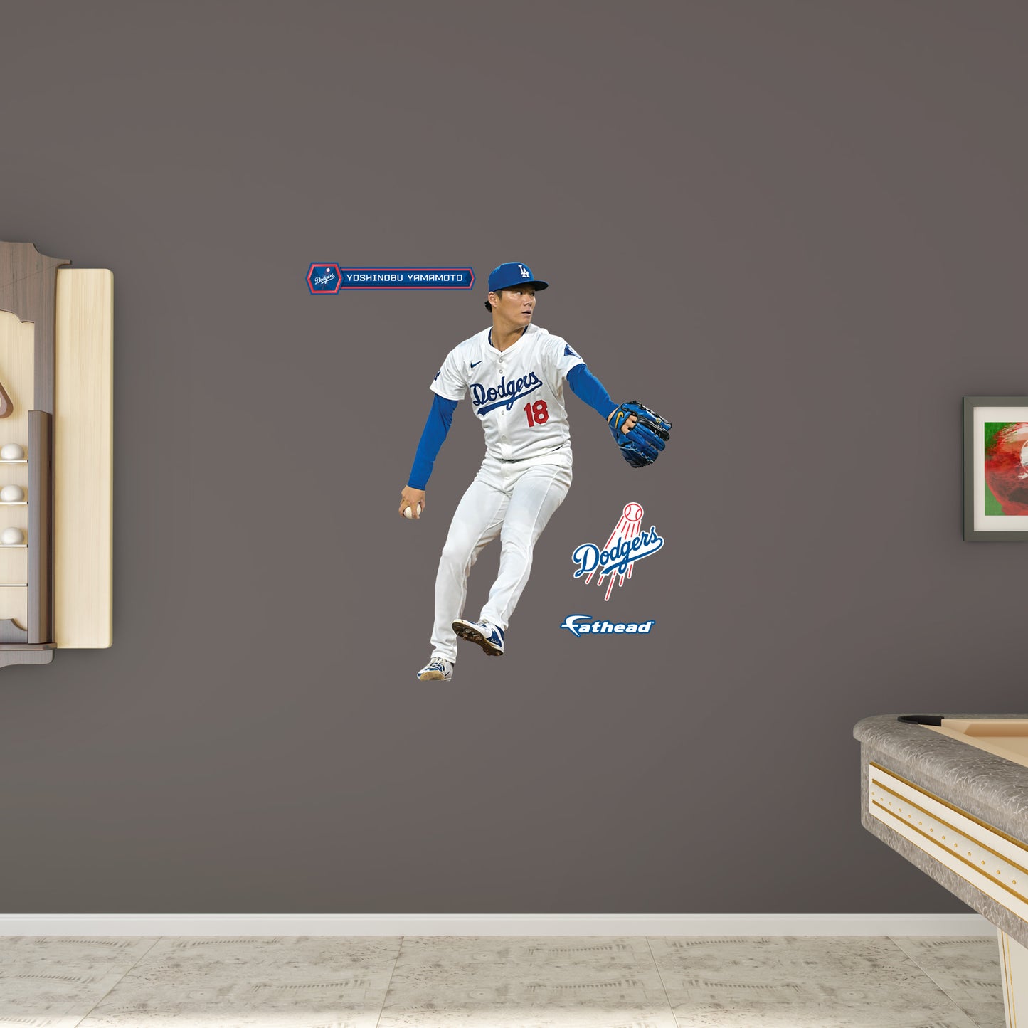 Los Angeles Dodgers: Yoshinobu Yamamoto         - Officially Licensed MLB Removable     Adhesive Decal