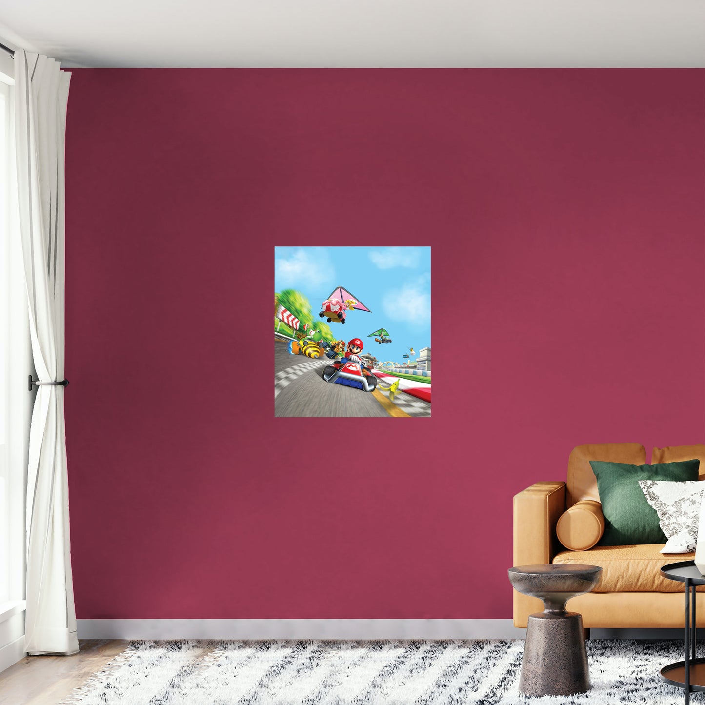 Mario Kart: First Place Mural        -   Removable     Adhesive Decal