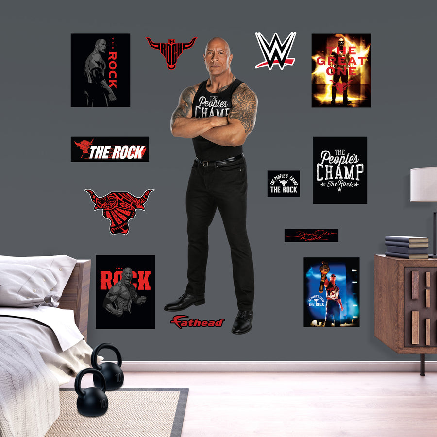 The Rock - RealBig Collection - Official WWE - Reusable Vinyl Wall Decals #2