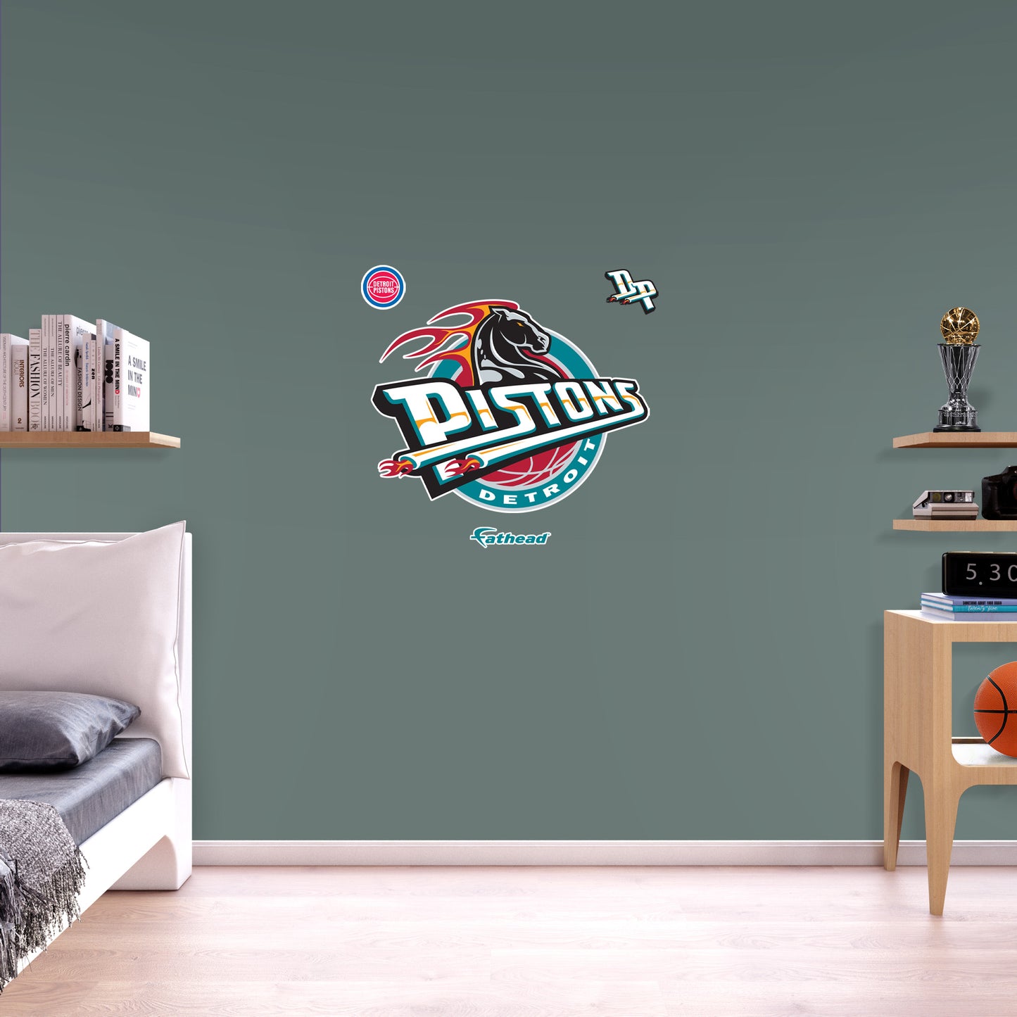 Detroit Pistons:  Classic Logo        - Officially Licensed NBA Removable     Adhesive Decal