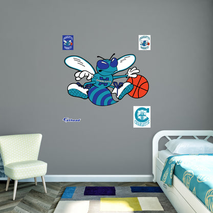 Charlotte Hornets - RealBig Classic Logo Collection - Official NBA - Reusable Vinyl Wall Decals