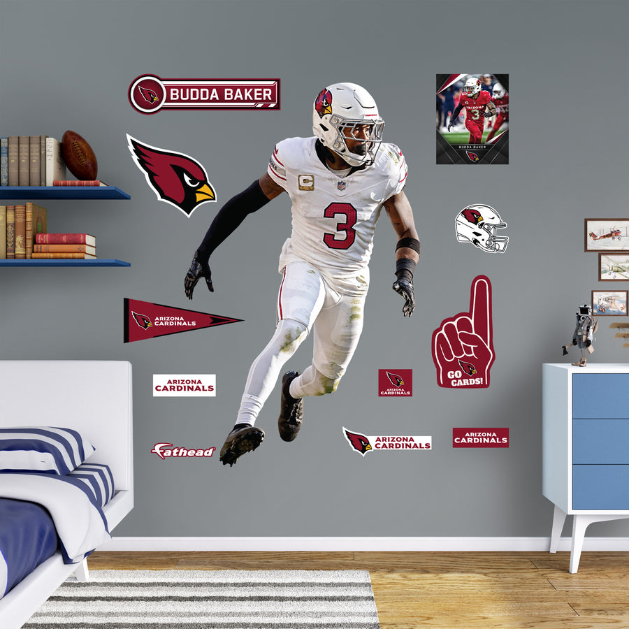 Budda Baker - RealBig Collection - Official NFL - Arizona Cardinals - Reusable Vinyl Wall Decals