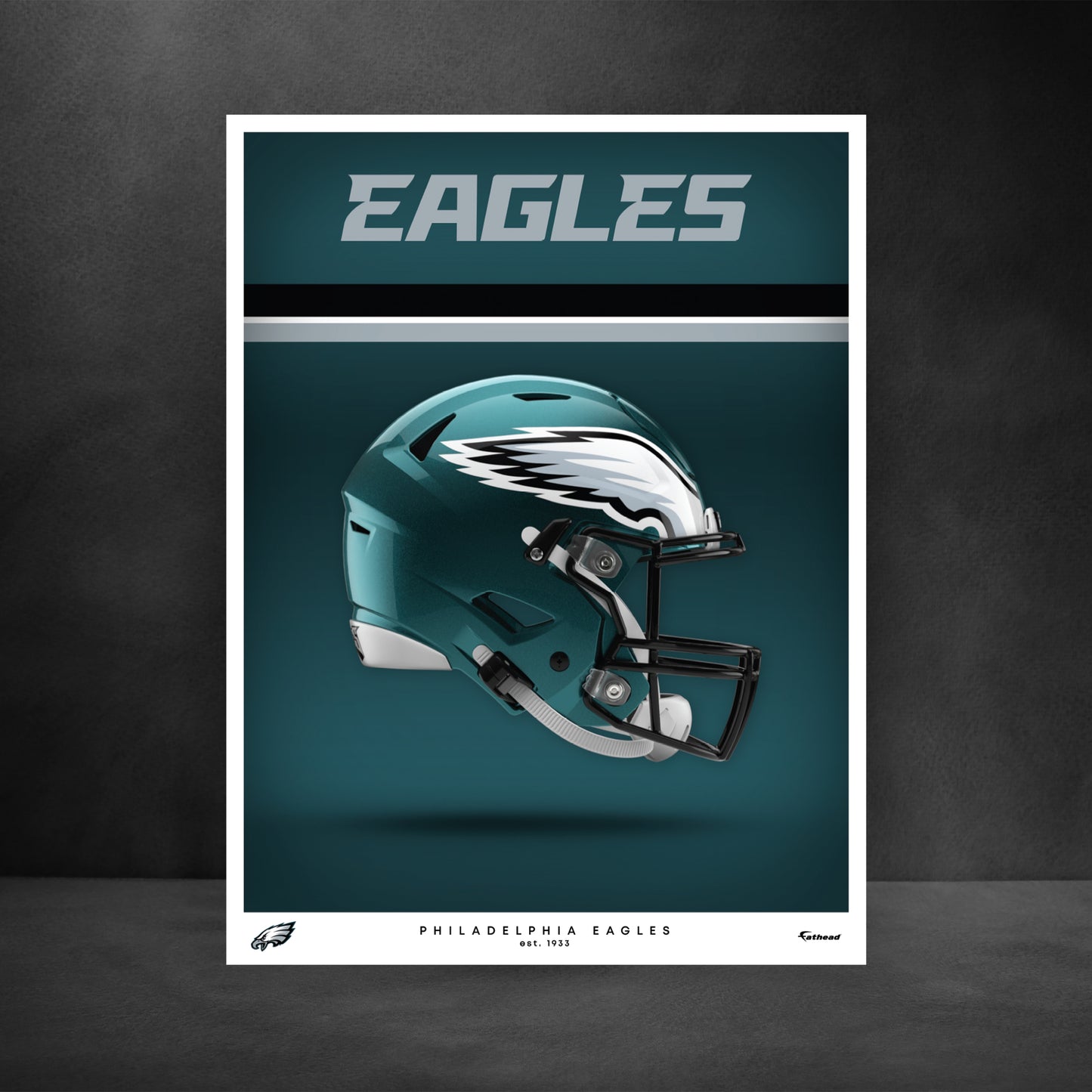 Philadelphia Eagles - Helmet Series - Peel & Stick Poster - Official NFL - Reusable Vinyl Wall Decal