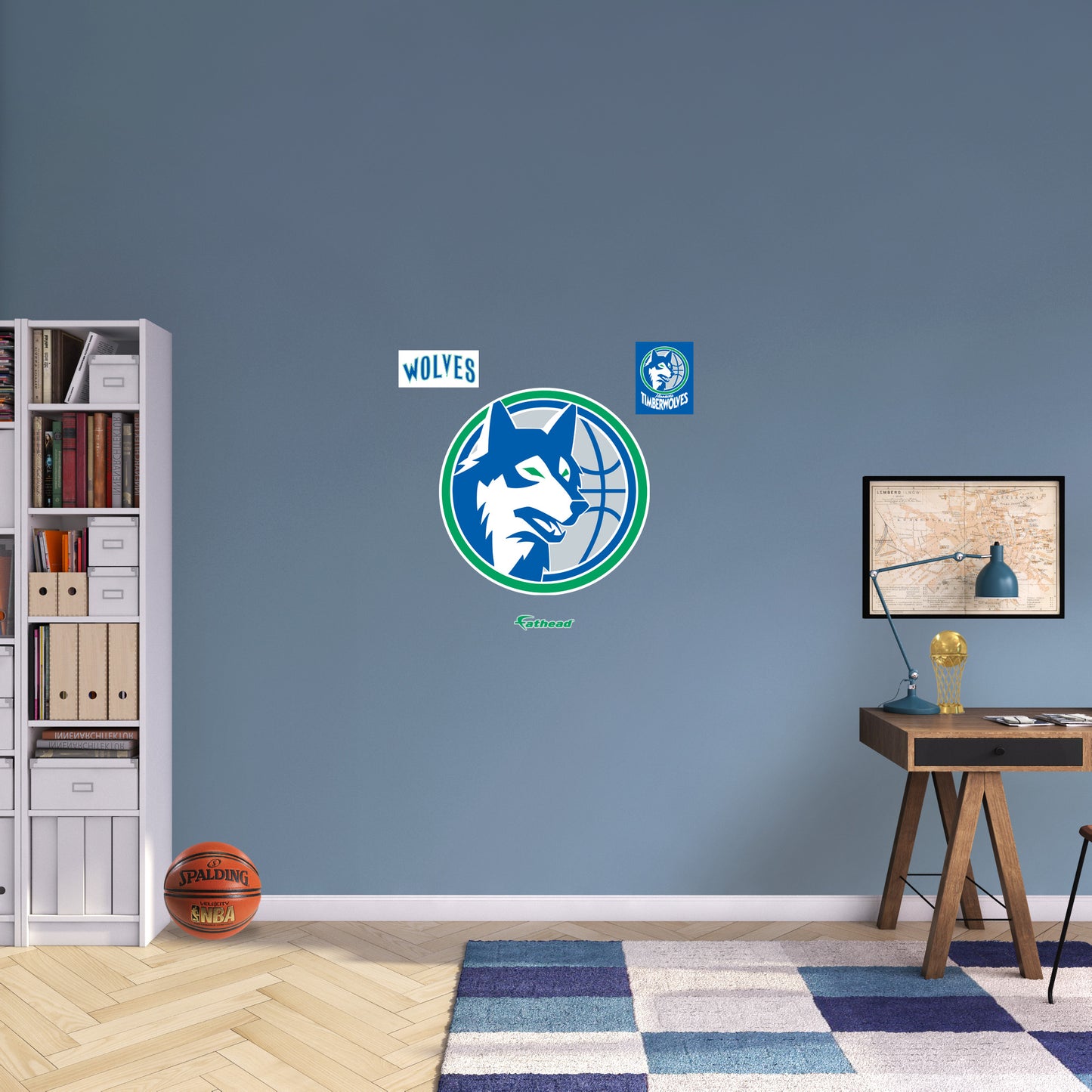 Minnesota Timberwolves:  Classic Logo        - Officially Licensed NBA Removable     Adhesive Decal