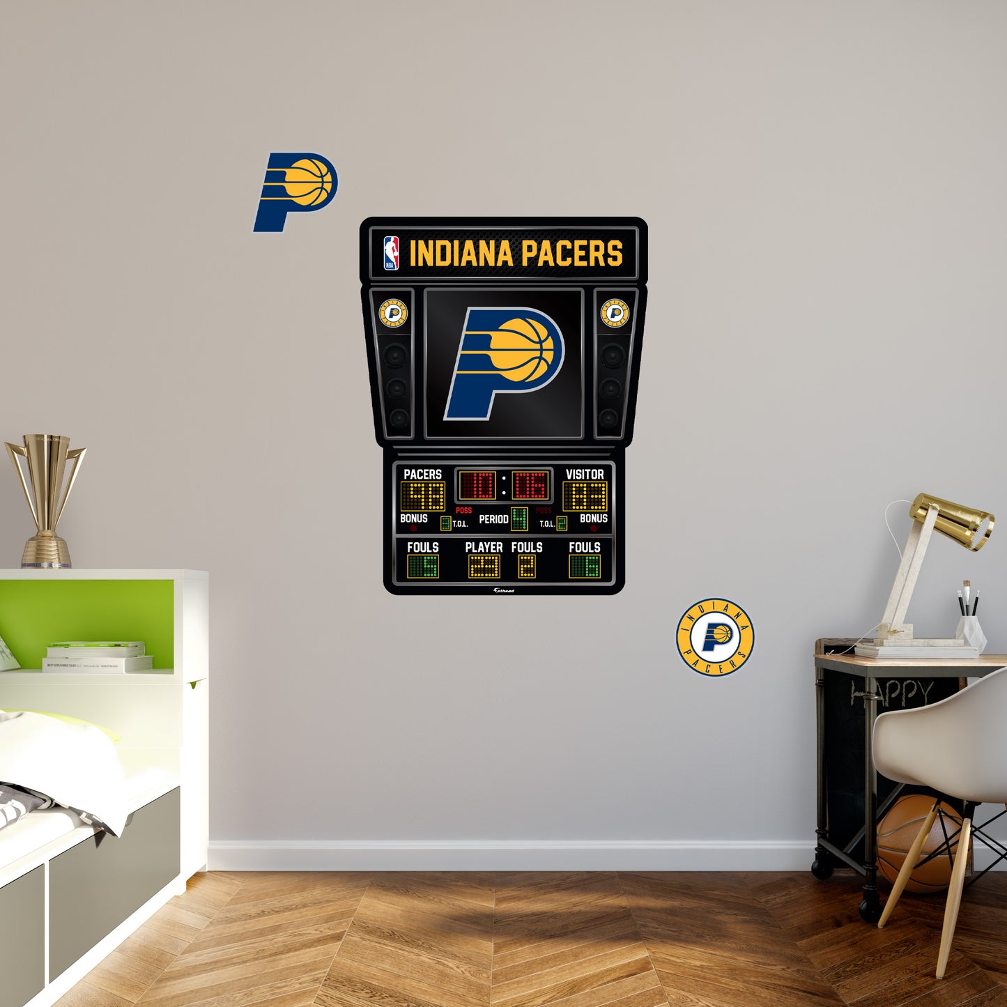 Indiana Pacers - RealBig Scoreboard Collection - Official NBA - Indiana Pacers - Reusable Vinyl Wall Decals