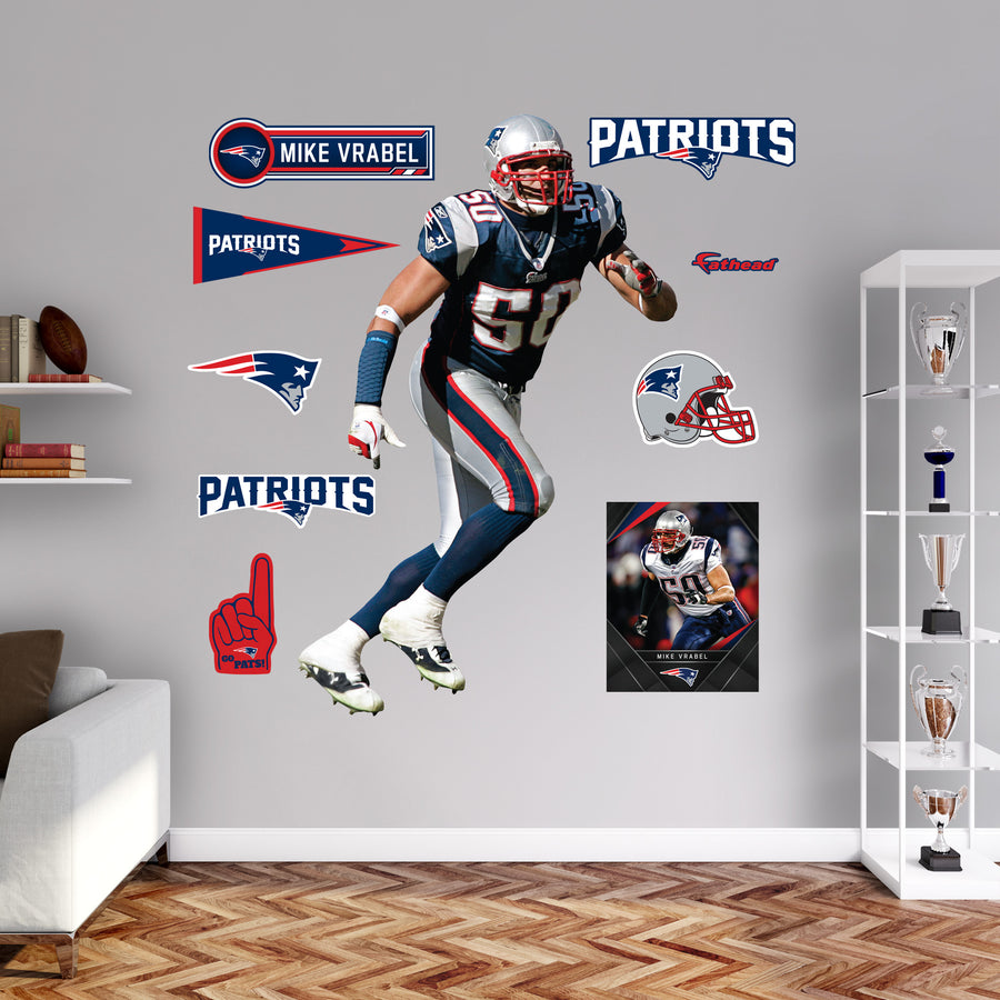 Mike Vrabel Legend - RealBig Collection - Official NFL - New England Patriots - Reusable Vinyl Wall Decals