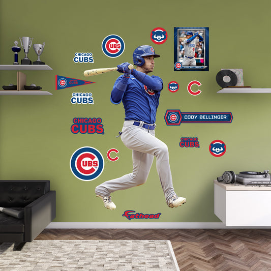 Chicago Cubs: Cody Bellinger 2023 Swing        - Officially Licensed MLB Removable     Adhesive Decal