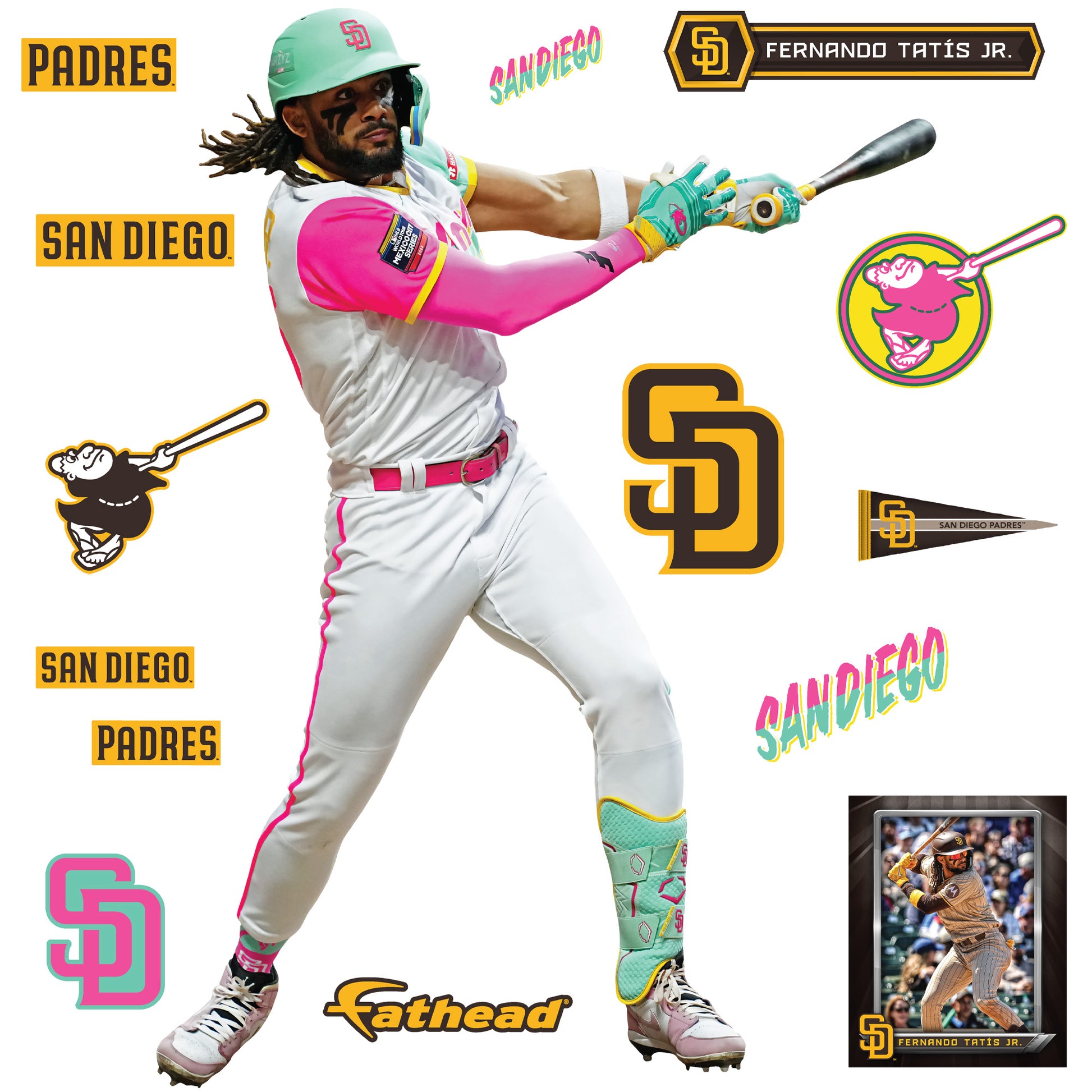 San Diego Padres Fernando Tatis Jr. 2021 GameStar - MLB Removable Wall Adhesive Wall Decal Large