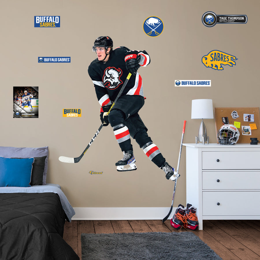 Tage Thompson Throwback - RealBig Collection - Official NHL - Buffalo Sabres - Reusable Vinyl Wall Decals
