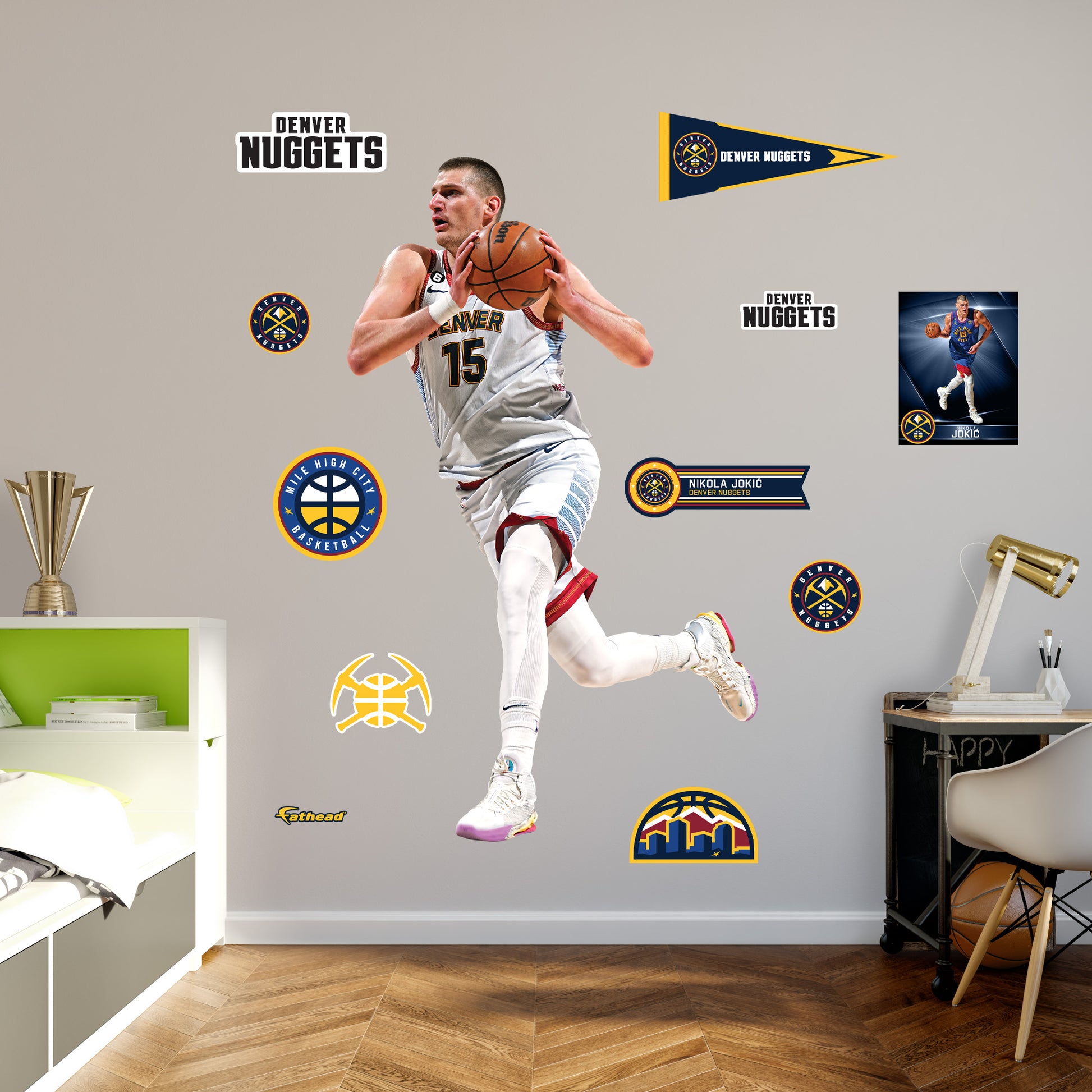 Denver Nuggets: 2023 Champions Logo - Officially Licensed NBA Removabl –  Fathead