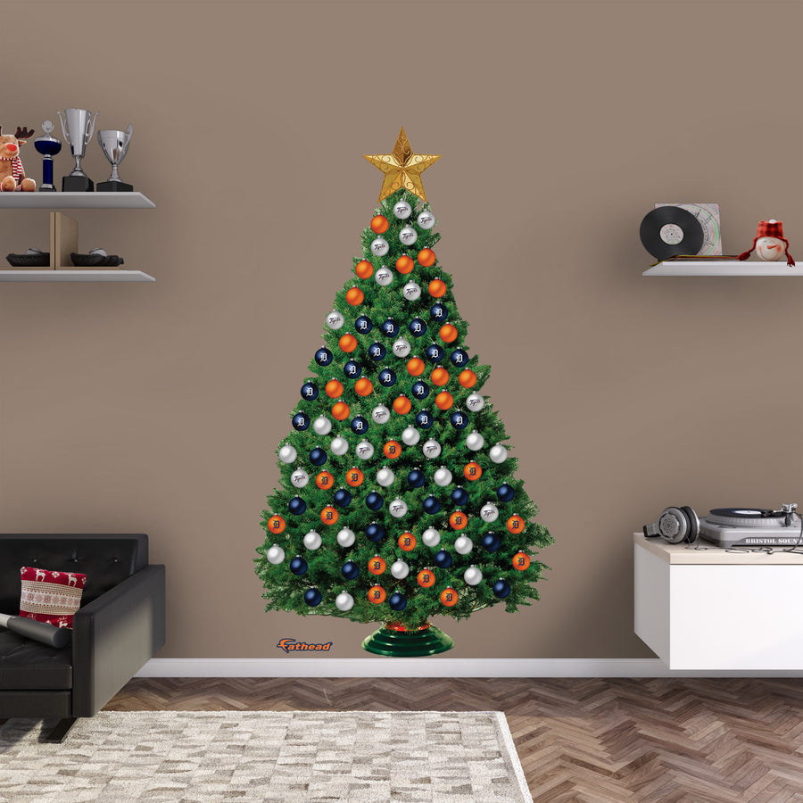 Detroit Tigers - Decorate Your Own Christmas Tree - Official MLB - Reusable Vinyl Wall Decals