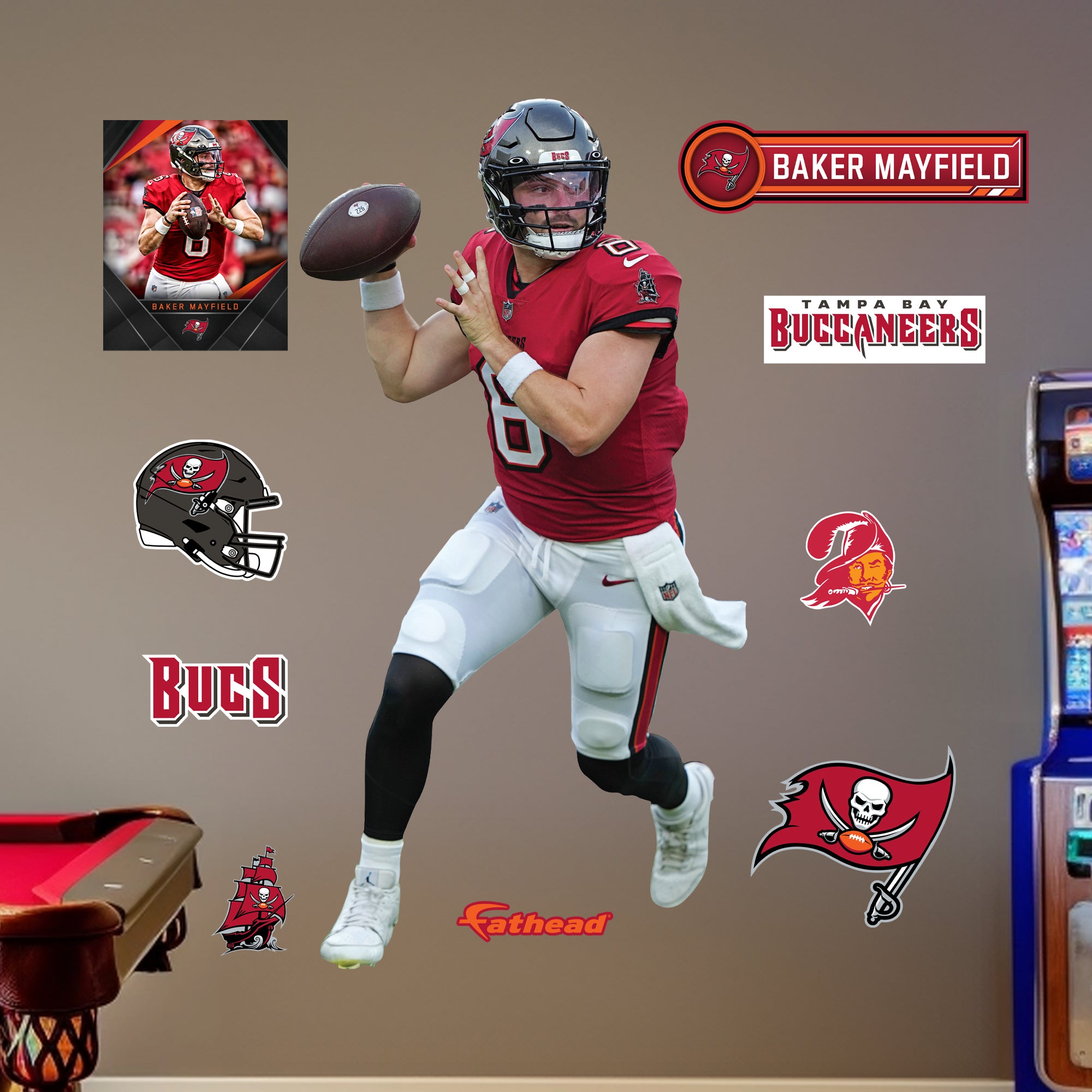 Tampa Bay Buccaneers: Baker Mayfield - Officially Licensed NFL Removab ...