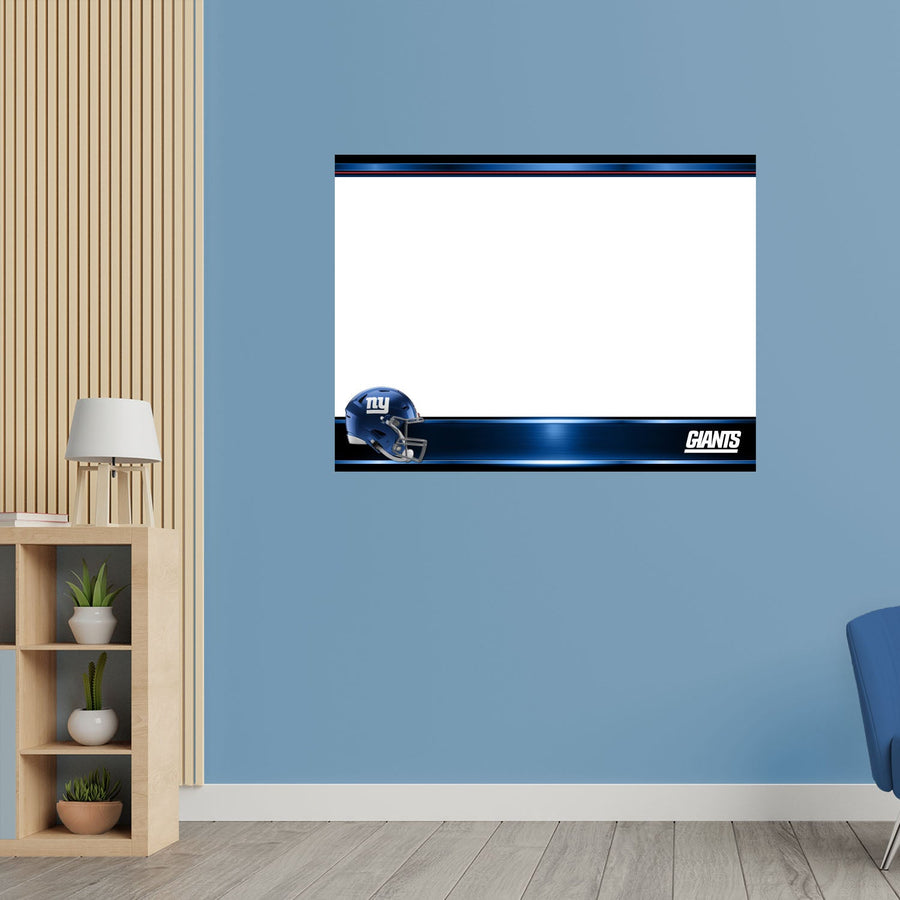New York Giants - Helmet - Dry Erase Whiteboard - Official NFL - Reusable Vinyl Wall Decal