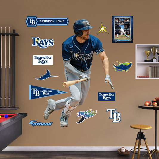 Tampa Bay Rays: Brandon Lowe         - Officially Licensed MLB Removable     Adhesive Decal