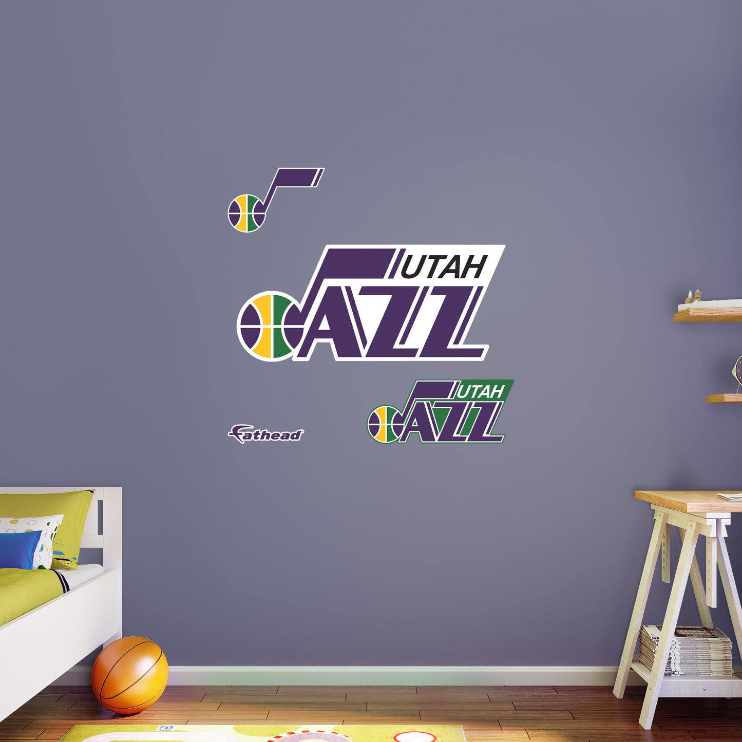 Utah Jazz - RealBig Classic Logo Collection - Official NBA - Reusable Vinyl Wall Decals