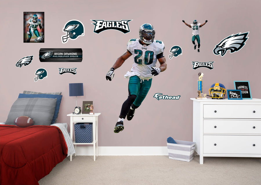 Brian Dawkins - RealBig Legend Collection - Official NFL - Philadelphia Eagles - Reusable Vinyl Wall Decals