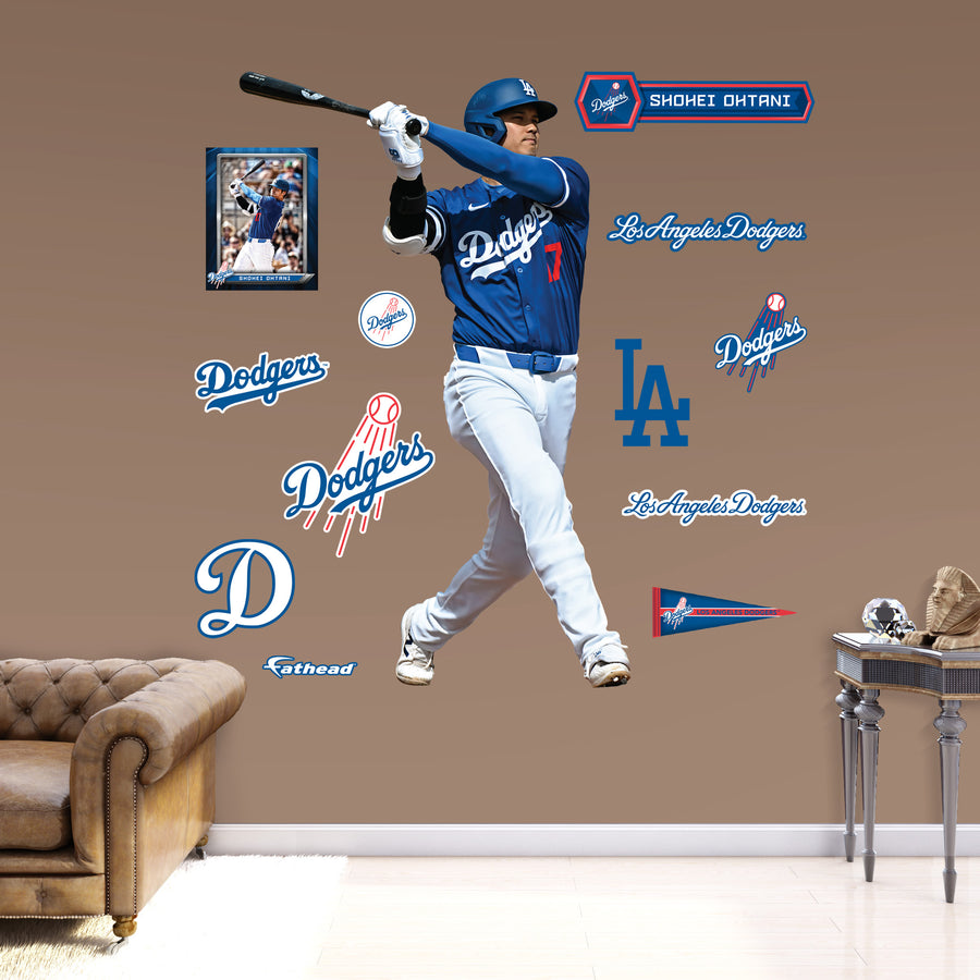 Shohei Ohtani - RealBig Collection - Official MLB - Los Angeles Dodgers - Reusable Vinyl Wall Decals