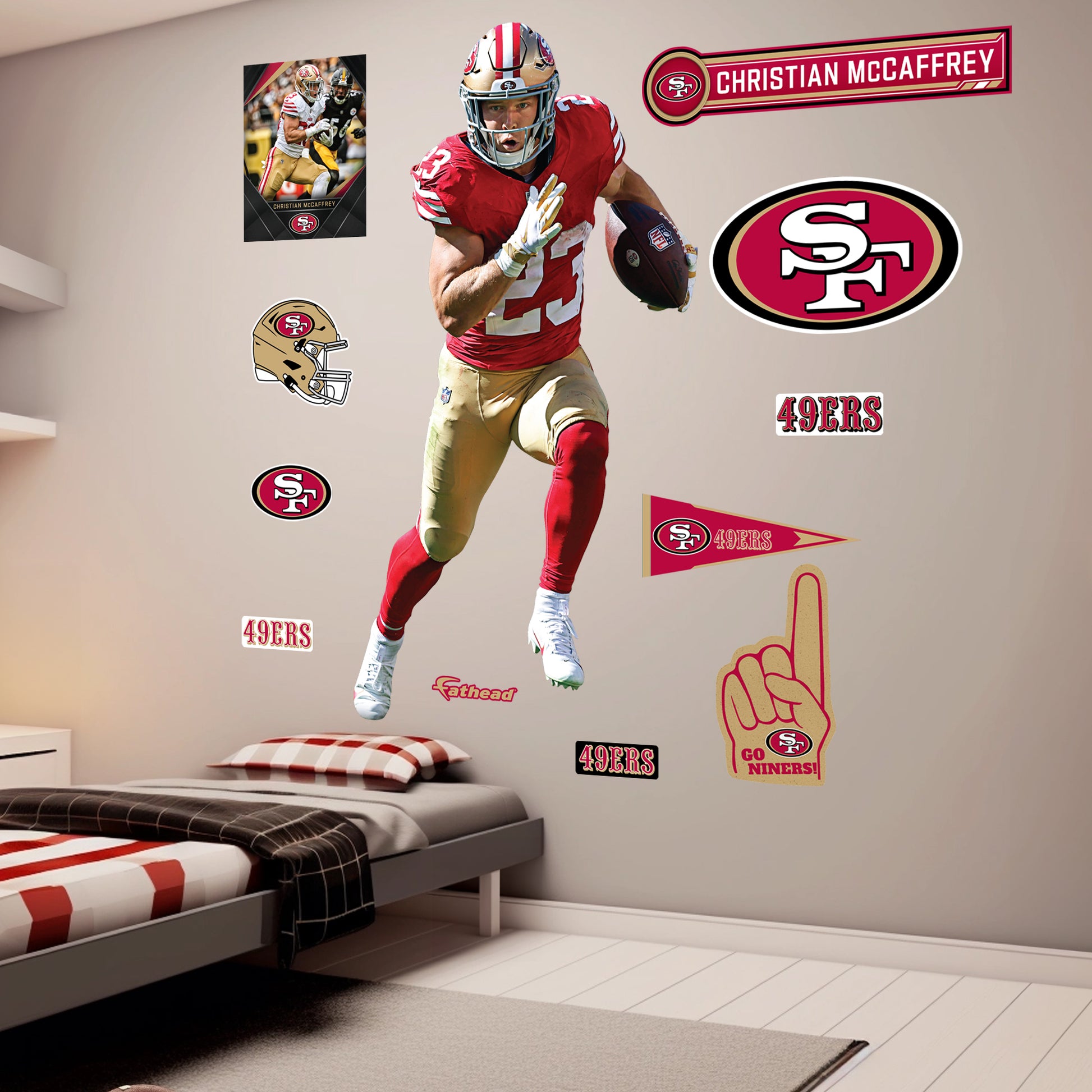 San Francisco 49ers Football Player Window Decal Sticker, Custom Made In  the USA