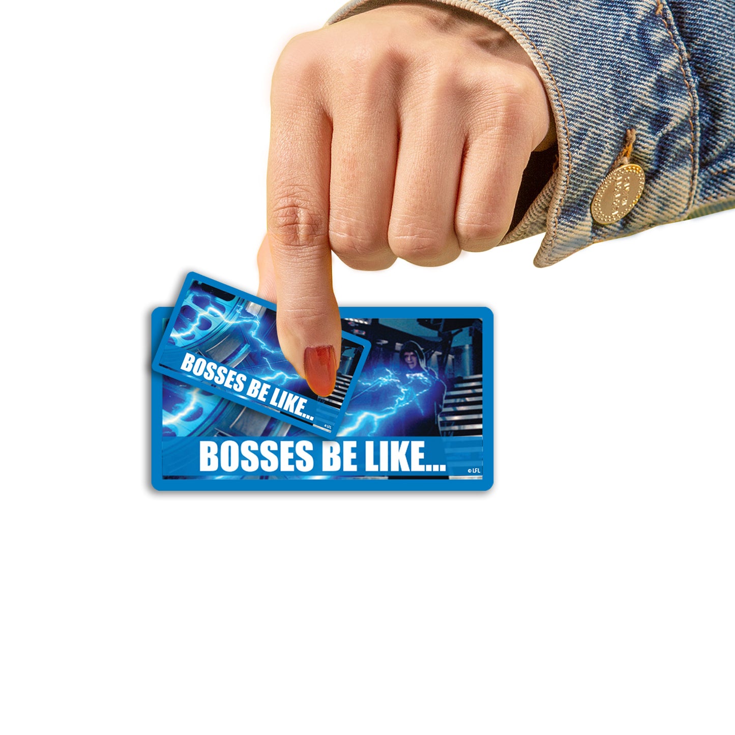 Bosses Be Like meme Minis        - Officially Licensed Star Wars Removable     Adhesive Decal