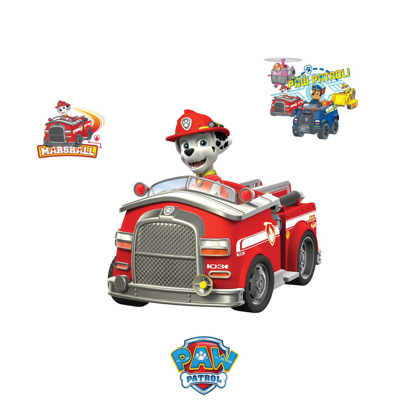 Paw Patrol: Marshall Vehicle RealBig - Officially Licensed Nickelodeon  Removable Adhesive Decal
