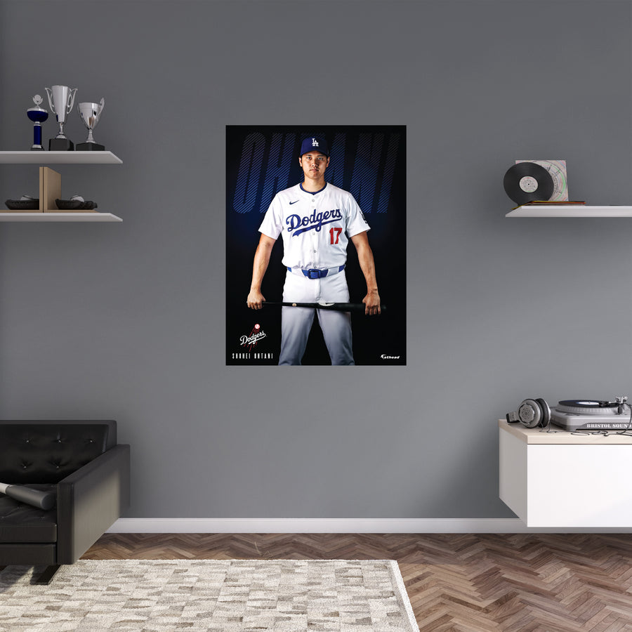 Shohei Ohtani - Peel & Stick Poster - Official MLB - Los Angeles Dodgers - Reusable Vinyl Wall Decal