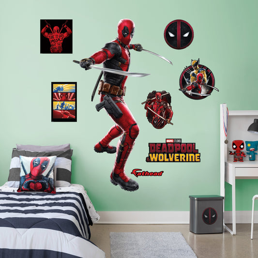 Deadpool & Wolverine: Deadpool RealBig        - Officially Licensed Marvel Removable     Adhesive Decal