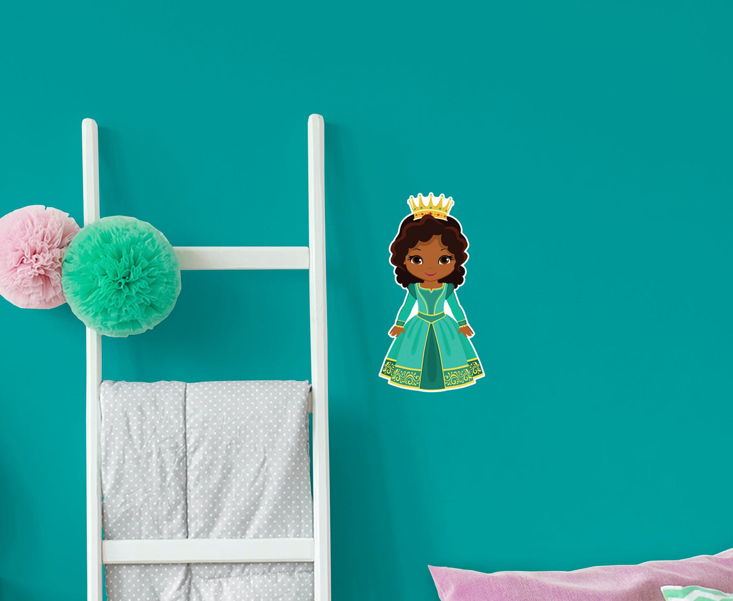 Nursery: Princess Crown Character        -   Removable Wall   Adhesive Decal