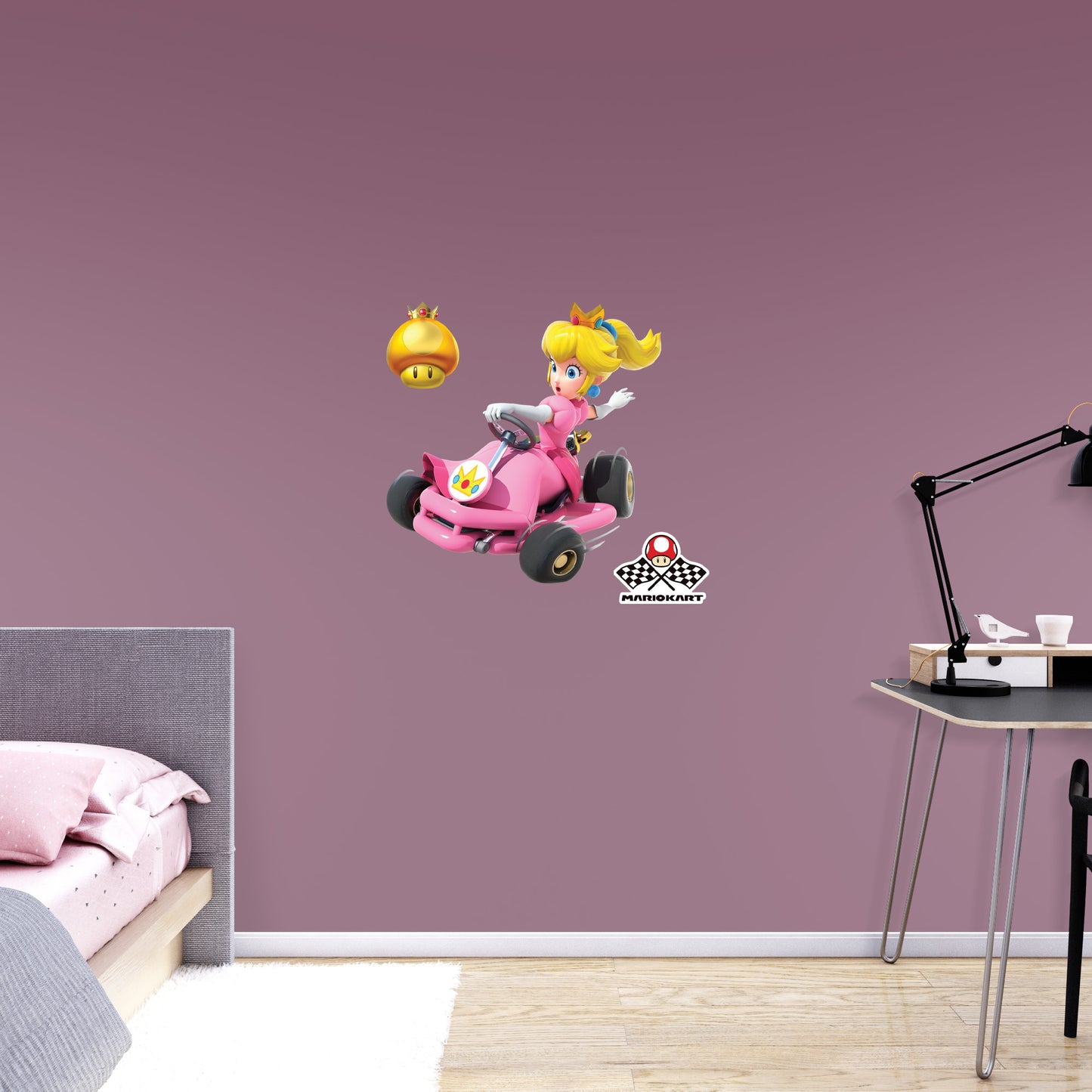 Mario Kart: Princess Peach RealBig        - Officially Licensed Nintendo Removable     Adhesive Decal