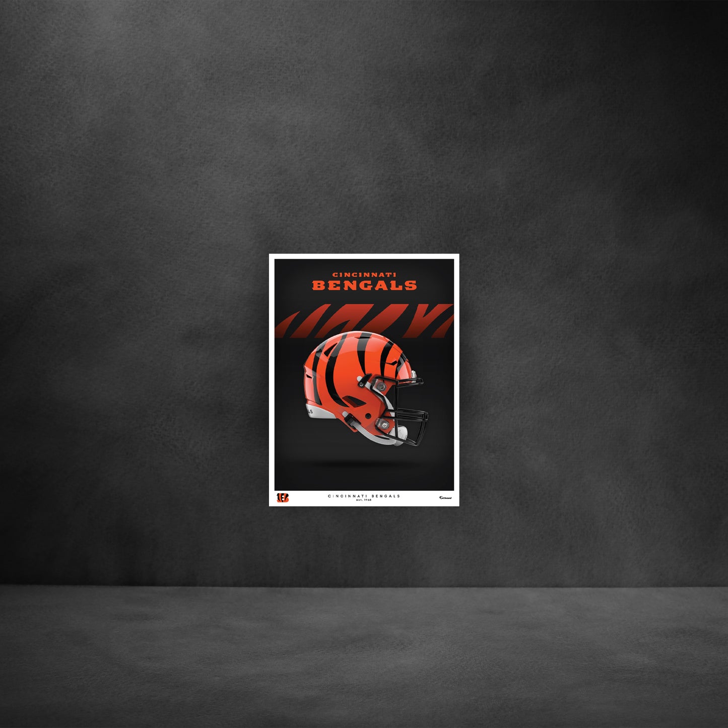 Cincinnati Bengals - Helmet Series - Peel & Stick Poster - Official NFL - Reusable Vinyl Wall Decal