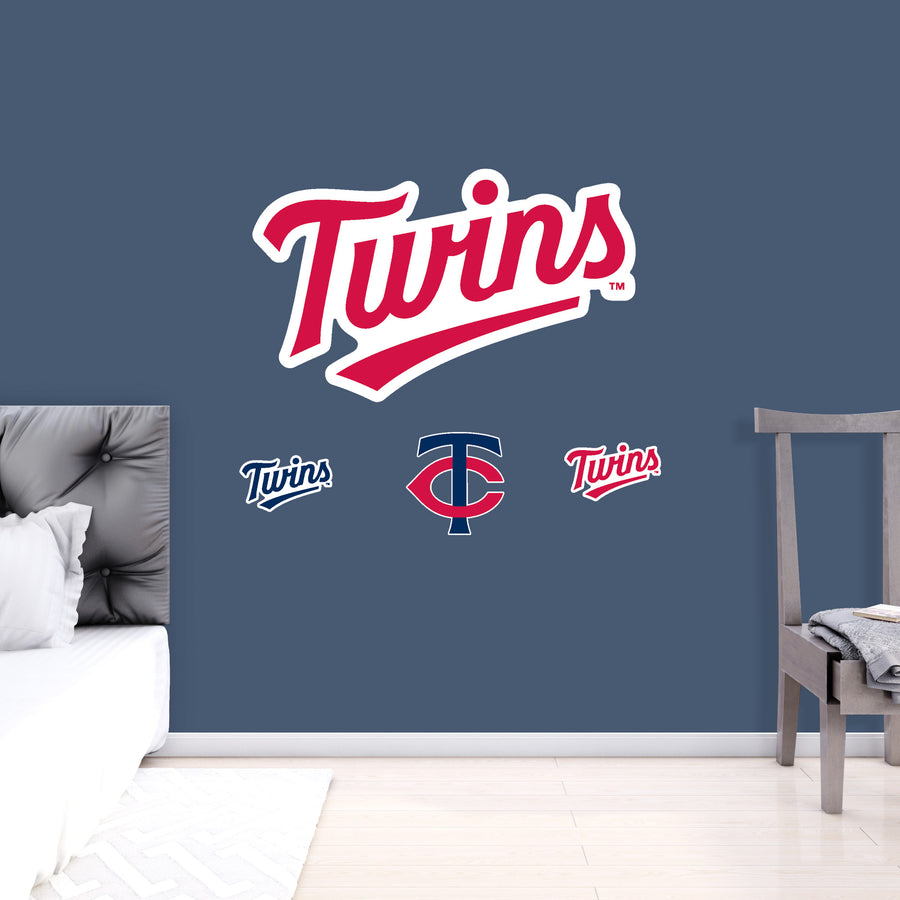 Minnesota Twins - RealBig Alternate Logo Collection - Official MLB - Reusable Vinyl Wall Decals