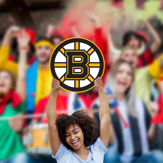 Boston Bruins:   Logo   Foam Core Cutout  - Officially Licensed NHL    Big Head
