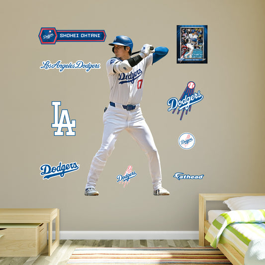 Los Angeles Dodgers: Shohei Ohtani At Bat        - Officially Licensed MLB Removable     Adhesive Decal