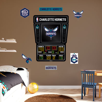 Charlotte Hornets - RealBig Scoreboard Collection - Official NBA - Reusable Vinyl Wall Decals