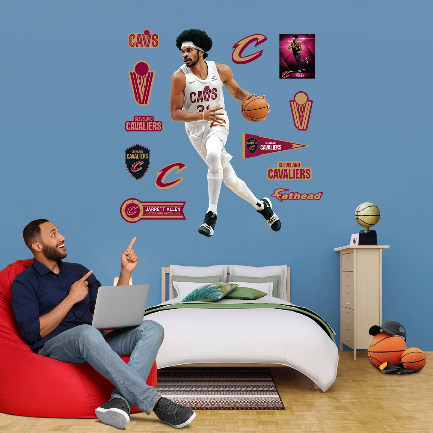 Life-Size Athlete +12 Decals  (42"W x 78"H) 