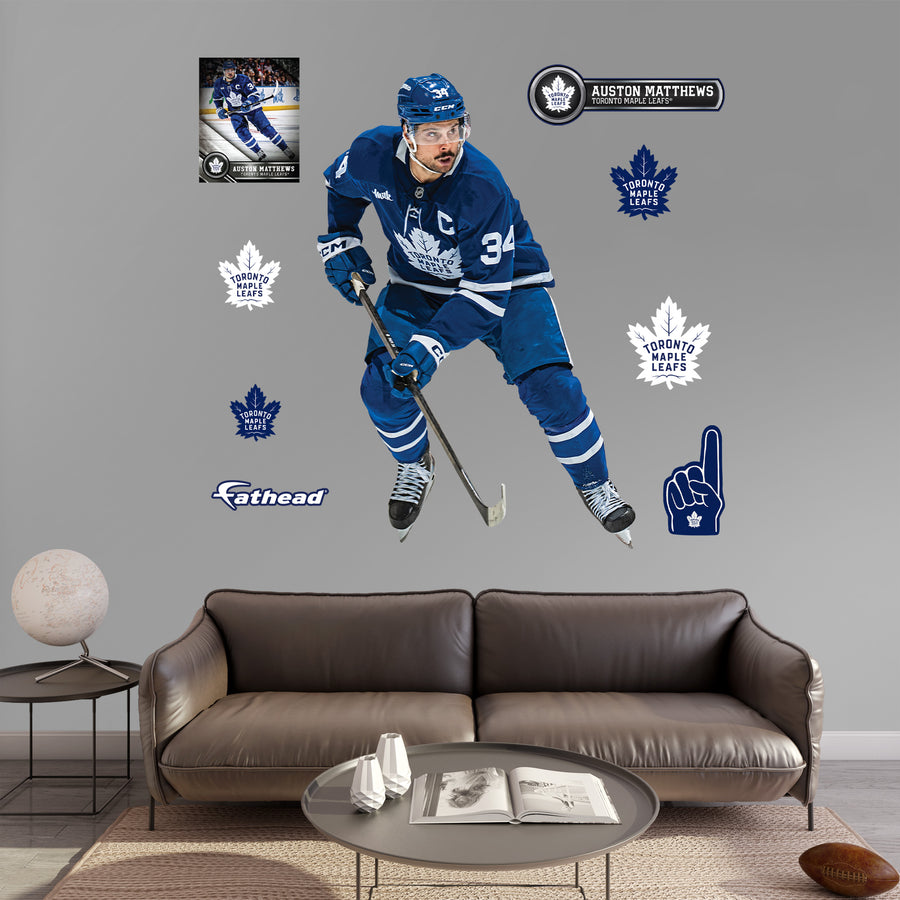 Auston Matthews - RealBig Collection - Official NHL - Toronto Maple Leafs - Reusable Vinyl Wall Decals #6