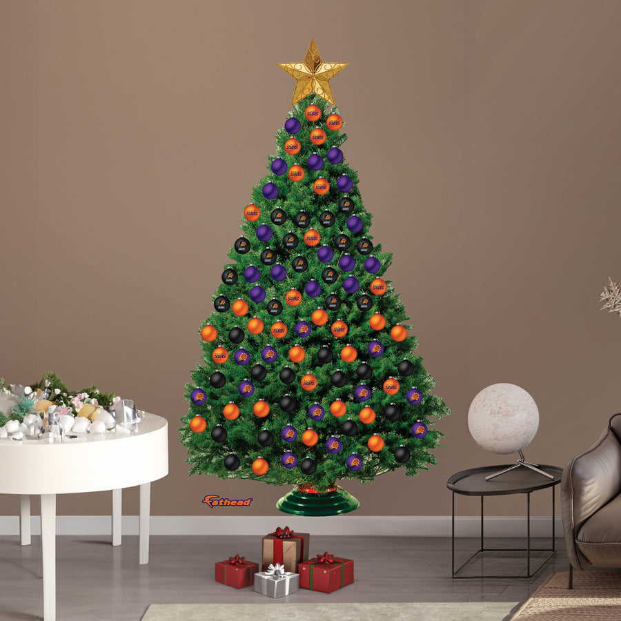 Phoenix Suns - Decorate Your Own Christmas Tree - Official NBA - Reusable Vinyl Wall Decals