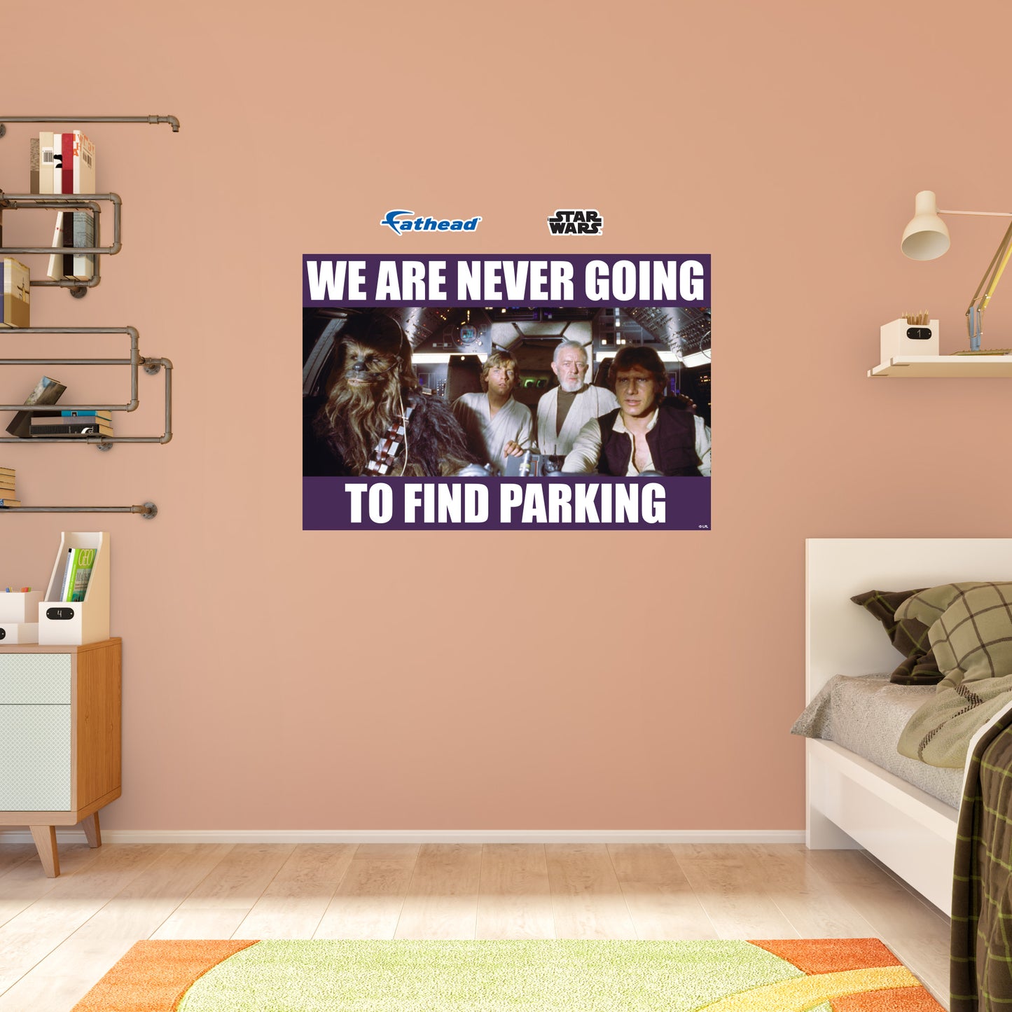 Parking meme Poster        - Officially Licensed Star Wars Removable     Adhesive Decal