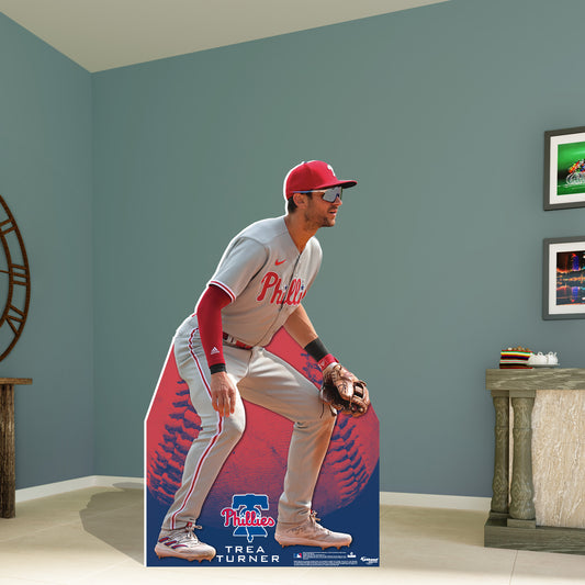 Philadelphia Phillies: Trea Turner 2023  Life-Size   Foam Core Cutout  - Officially Licensed MLB    Stand Out