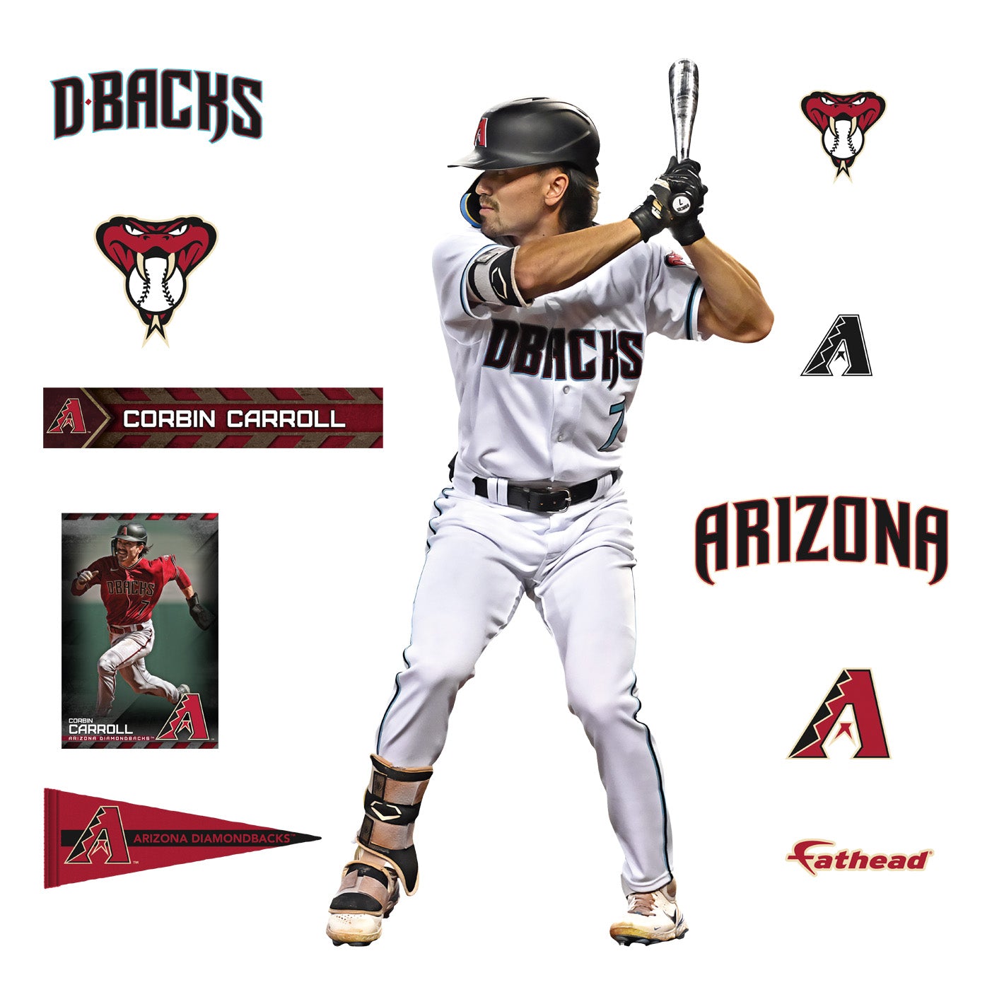 Arizona Diamondbacks: Corbin Carroll 2023 - Officially Licensed MLB  Removable Adhesive Decal