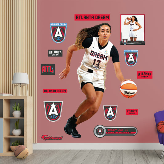 Atlanta Dream: Haley Jones         - Officially Licensed WNBA Removable     Adhesive Decal