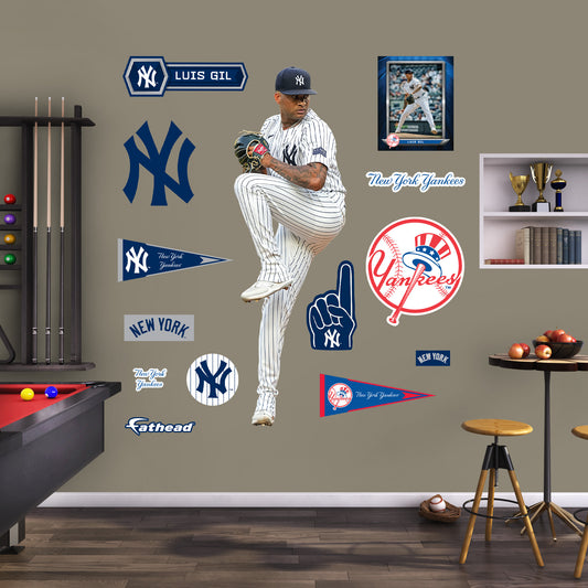 New York Yankees: Luis Gil         - Officially Licensed MLB Removable     Adhesive Decal