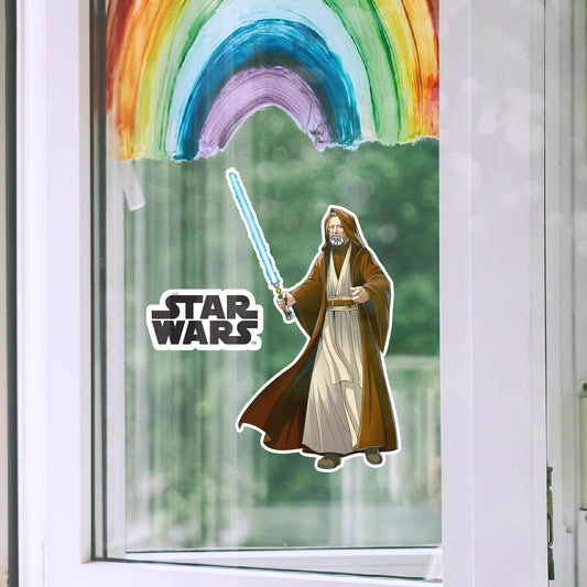Obi-Wan Kenobi Window Clings        - Officially Licensed Star Wars Removable Window   Static Decal